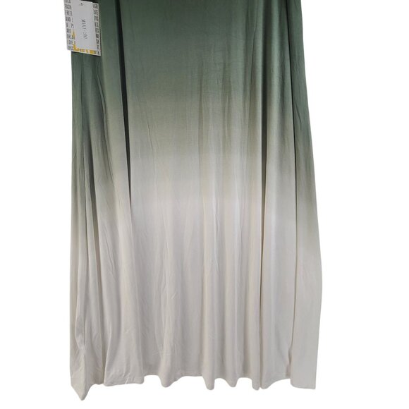 NEW LuLaRoe 3XL Green to White Ombré Slinky Rayon Fabric Maxi Skirt Dress - Picture 6 of 10